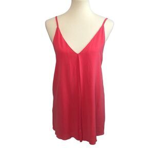 Alice + Olivia Women's Top Spaghetti Strap Fully Lined Coral Size Medium